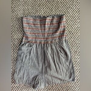 American Eagle Outfitters Striped Jumpsuit - Black and Orange
